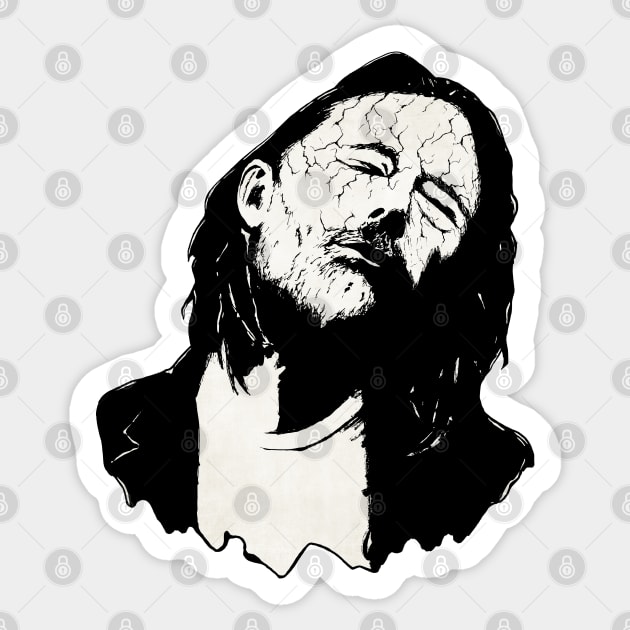 Thom Yorke Portrait Art Sticker by surmind
